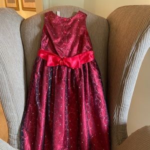 This is a black and red sequence beautiful girls dress